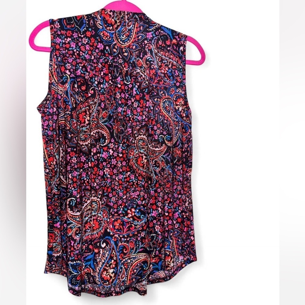 Ava & Grace Multicolor Paisley Sleeveless Blouse - Picture 4 of 4
